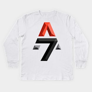 A 7 Up Arrow Embossed Kids Long Sleeve T-Shirt